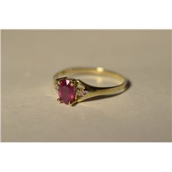 10K Gold Ruby & Diamond Ring MSRP $676