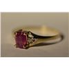 Image 3 : 10K Gold Ruby & Diamond Ring MSRP $676