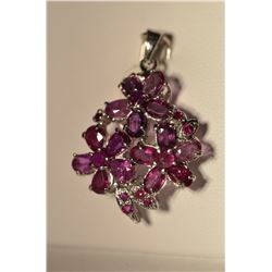 Sterling Silver Ruby Pendant MSRP $900