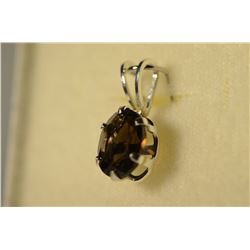 Sterling Silver Smokey Quartz Pendant