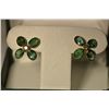 Image 1 : 14K Gold Emerald/Diamond Earrings MSRP $1300