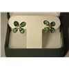 Image 2 : 14K Gold Emerald/Diamond Earrings MSRP $1300