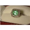 Image 1 : 10K Gold Emerald/Diamond Ring MSRP $5196