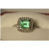 Image 2 : 10K Gold Emerald/Diamond Ring MSRP $5196