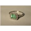Image 5 : 10K Gold Emerald/Diamond Ring MSRP $5196