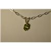 Image 1 : Sterling Silver Peridot Pendant Necklace