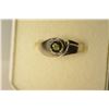 Image 1 : Sterling Silver Green Sapphire Ring