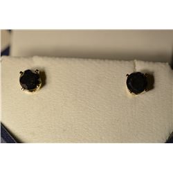14K Gold Black Diamond Earrings MSRP $1122