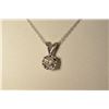 Image 1 : 14K White Gold Diamond Pendant MSRP $809