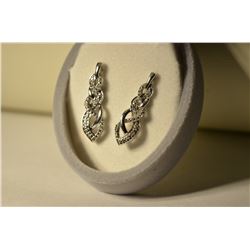 Sterling Silver Diamond Earrings MSRP $511