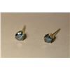 Image 1 : 14K Gold Blue Diamond Earrings MSRP $1100