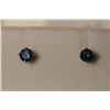 Image 2 : 14K Gold Blue Diamond Earrings MSRP $1100
