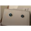 Image 3 : 14K Gold Blue Diamond Earrings MSRP $1100