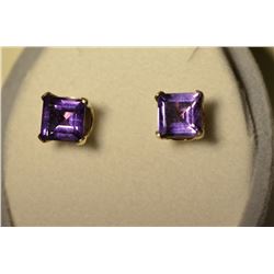 14K Gold Amethyst Earrings MSRP $573