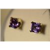 Image 2 : 14K Gold Amethyst Earrings MSRP $573
