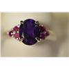 Image 1 : Sterling Silver Amethyst/Ruby Ring MSRP $721