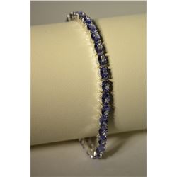 Sterling Silver Tanzanite Bracelet MSRP $5400