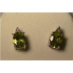 Sterling Silver Peridot Earrings MSRP $588