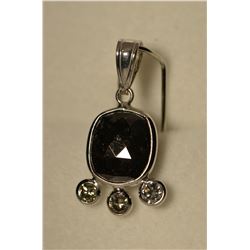 14K Gold Black/White Dia Pendant MSRP $1928