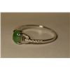 Image 3 : 18K Gold Jade & Diamond Ring MSRP $3150