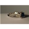 Image 5 : 14K Gold Blue/White Diamond Ring MSRP $5800