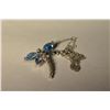 Image 2 : 10K Gold Blue Topaz/Diamond Pendant MSRP $900