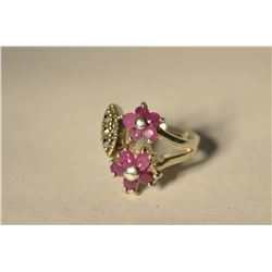 Sterling Silver Ruby/Marcasite Ring MSRP $500
