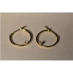 14K Gold Diamond Earrings MSRP $467