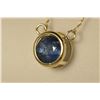 Image 3 : 14K Gold Sapphire Pendnat Slider MSRP $375