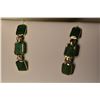 Image 3 : 14K Gold Emerald/Diamond Earrings MSRP $1300