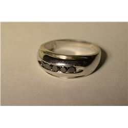 Sterling Silver Black Diamond Ring MSRP $675