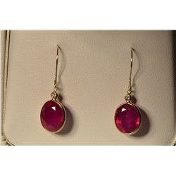 14K Gold Ruby & Diamond Earrings MSRP $2725