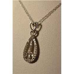 14K White Gold Diamond Pendnat MSRP $935