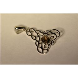 Sterling Silver Smokey Quartz Pendant