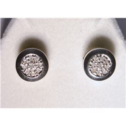 Sterling Silver Diamond Earrings MSRP $688