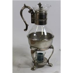 SILVER PLATED COFFEE CARAFE WITH WARMER