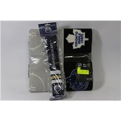 NEW NHL RUG 39"x57" & OILERS SEAT BELT COVER