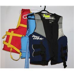 SET OF 3 LIFE JACKETS