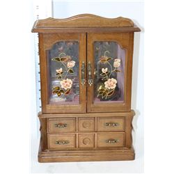 LARGE 2 DOOR JEWELLERY BOX WITH CONTENTS