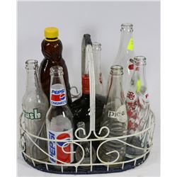 BASKET OF COLLECTIBLE BOTTLES