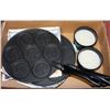 Image 1 : CAST IRON FUN PANCAKE PANS AND CANDLE TUBS