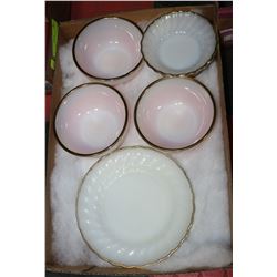 FLAT OF FIRE KING DISHES