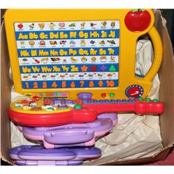 BOX OF INTERACTIVE KID'S LEARNING TOYS