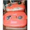 Image 1 : TWO RED METAL MARINE GAS CANS