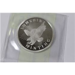 HALF TROY OUNCE .999 FINE SILVER ROUND - SUNSHINE