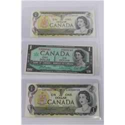 PAGE OF UNCIRCULATED ONE DOLLAR BILLS