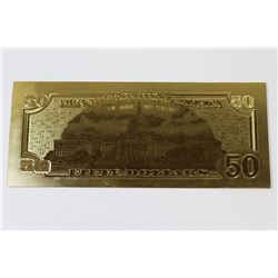 AMERICAN $50 GOLD FOIL BANKNOTE