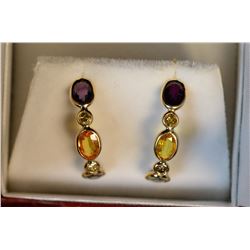 14K GOLD SAPPHIRE (3.4CT) & DIAMOND (0.2CT)