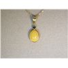 Image 1 : 14K GOLD OPAL & DIAMOND (0.1CT) PENDANT NECKLACE