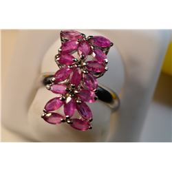 STERLING SILVER RUBY (2.2CT) RING